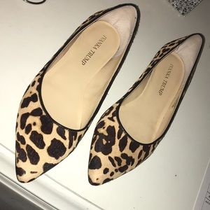 Cheetah Print Pointed Toe Flats